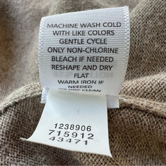 J. Jill "PureJill" Cotton and Cashmere Tunic Sweater Dress, Tan/Beige, size L - Picture 8 of 9